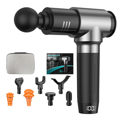 Υπερ-Ελαφρύ 2.2 λίβρες Carbon Fiber Percussion Massager Gun με ρυθμιζόμενο χέρι και οθόνη LCD